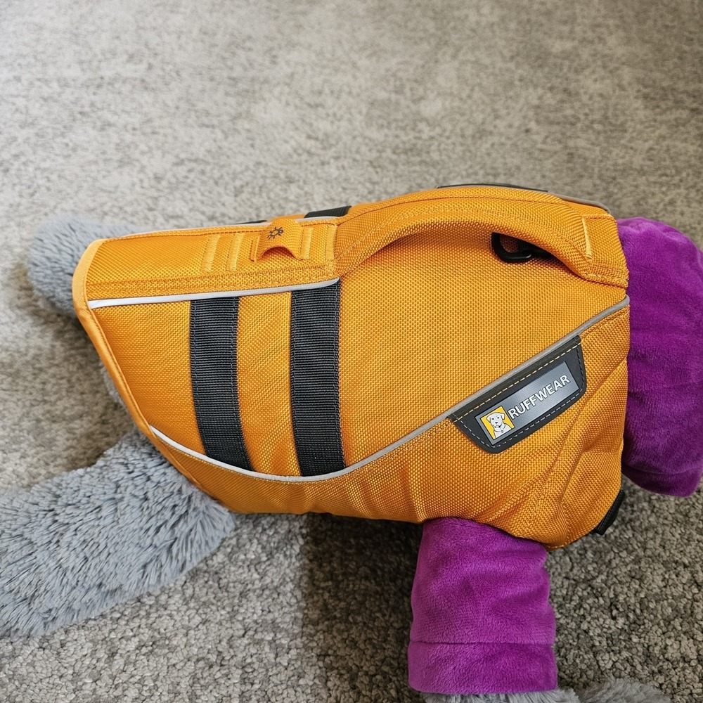 Ruffwear Float Coat Dog Life Jacket- Small - Orange PFD Safety Vest w/ Handle